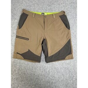 REI Venturi Mens Hiking Shorts Brown Charcoal Two Tone Cargo Technical Size 36